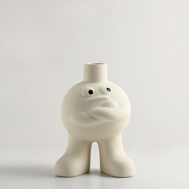 Kreative Cremige Big Foot Vase für Heimdeko Wohnzimmer TV-Schrank Tischplatte Niedlicher Blumentopf