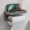 Toilet Paper Holder: No-Punch Roll Hanger - Sanitary Paper Storage Box for Bathroom