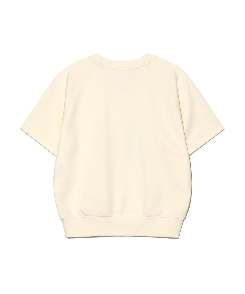 LEE Women'S Summer Graphic Crop Short Sleeve Sweatshirt Ivory