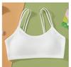 Breathable Girls' Cotton Sports Bandeau with Fixed Cups