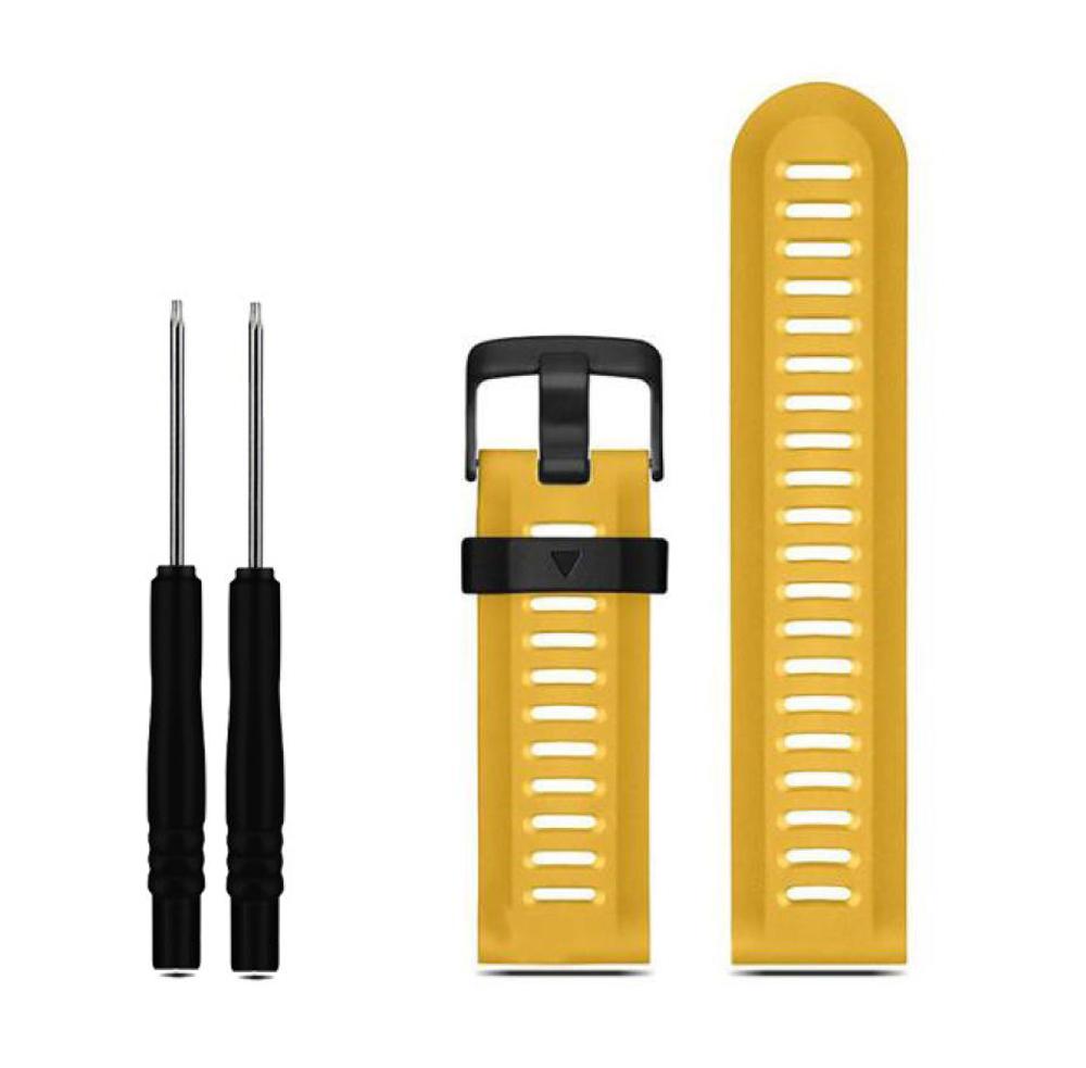 

New fashion 26mm Width Outdoor Sports Silicone wrist Strap Watchband Replacement bracelte watch for Garmin Fenix 3 HR watch Band 26mm жёлтый