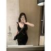 Pink Halter Neck Ruffle Maxi Dress Sleeveless Split Hem Elegant Party Dress for Women