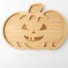 1PC, Halloween desktop decoration bamboo plate pumpkin bat Christmas tree tray Halloween home decoration