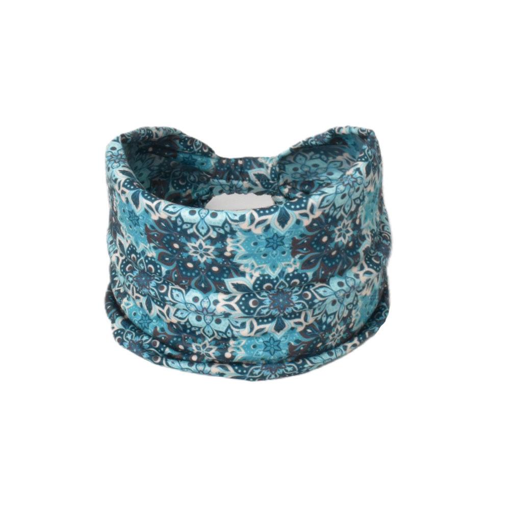 Women's Paisley Sport Yoga Headband - Sweat-Absorbing, Elastic Cotton, Bohemian Style