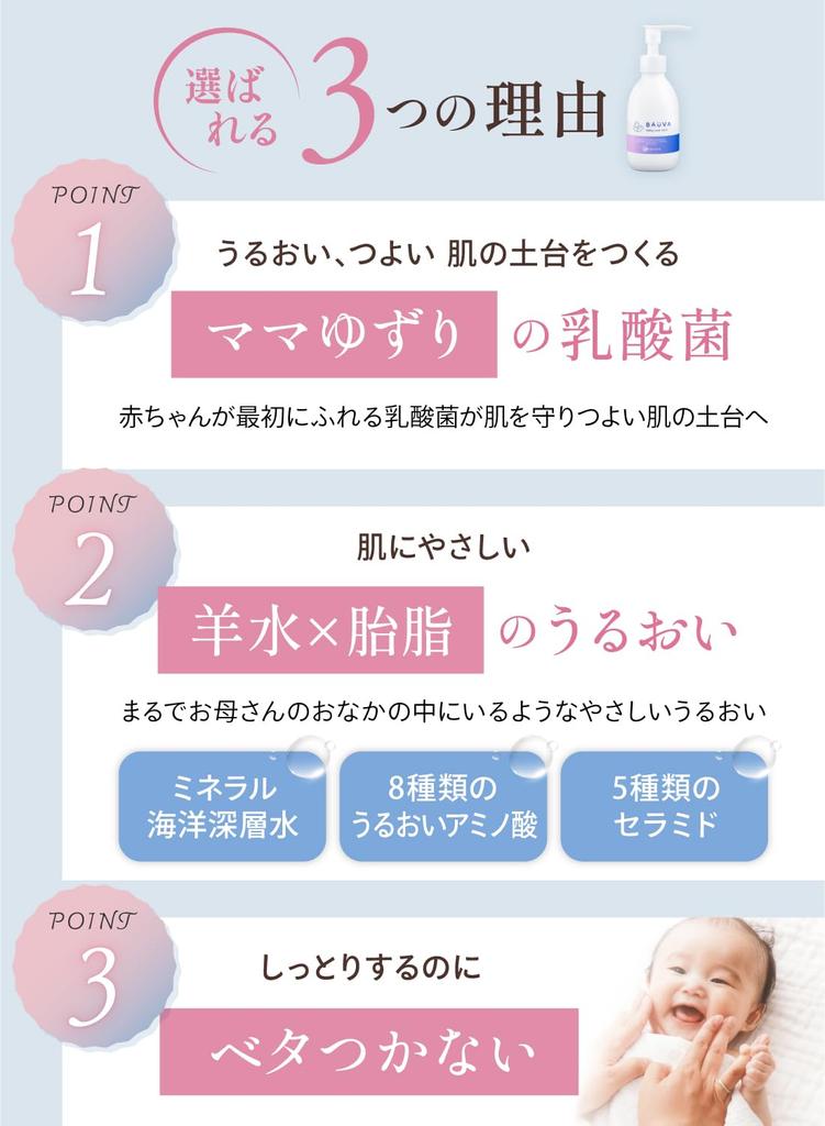 With a Baby Lotion BAUVA Dryness Prevention Hypoallergenic Highly Moisturizing Baby Cream Baby Moisturizing Newborn BAUVA Keratta [Developed