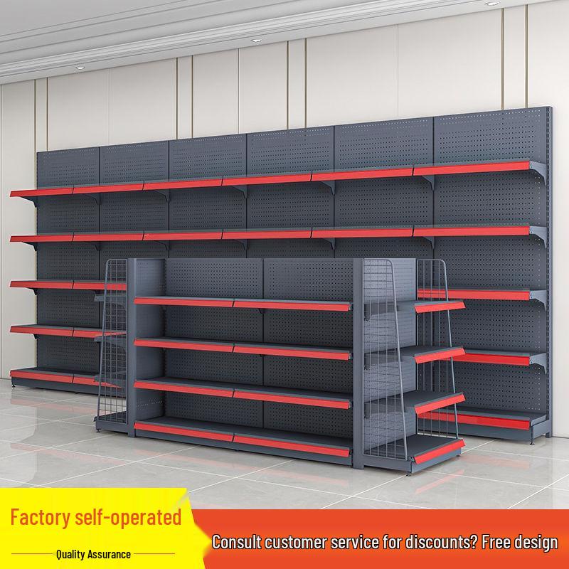 Multi-Layer Island Display Rack for Supermarkets, Convenience Stores, Pharmacies, Stationery, and Snack Shops