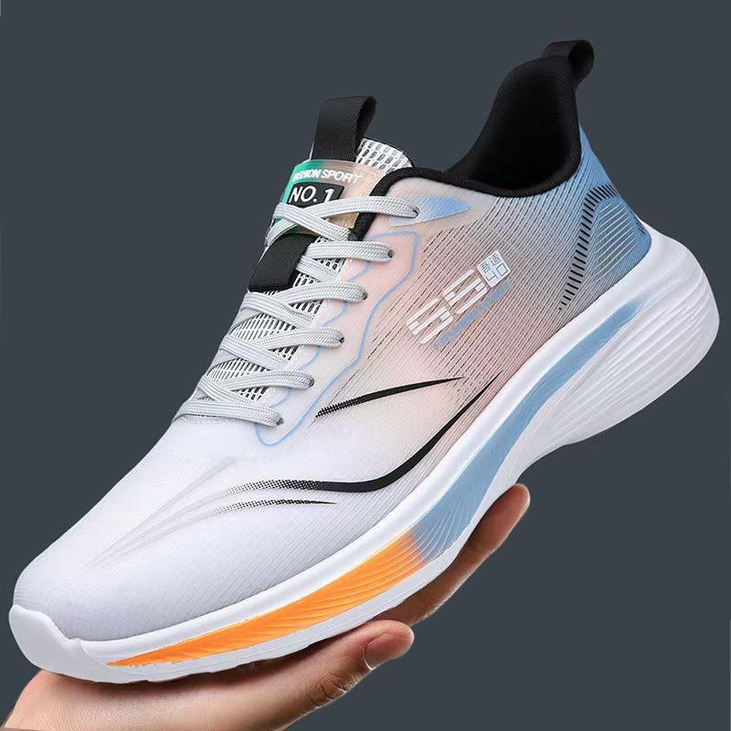 Summer comfortable foam sole front lace-up casual shoes lightweight running sports shoes men's body test student men's shoes
