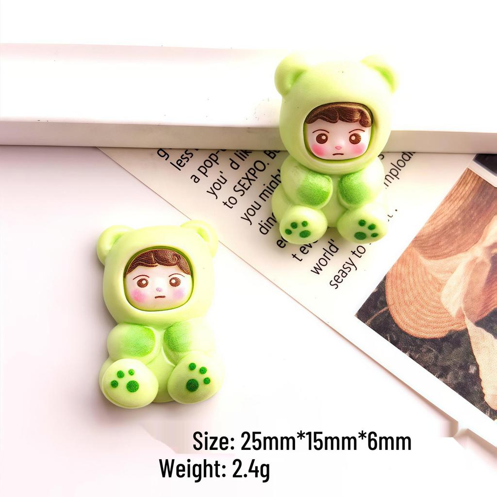 Cute Cartoon Resin Droplet Girl: DIY Phone Case & Hair Clip Accessory