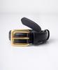 Beoteunseoul Vintage Brass Leather Belt (Cowhide/Black)