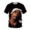 Nuova T-shirt Rapper Tupac da Uomo Donna Stampa 3D 2pac T-shirt Uomo Moda Estate Casual Manica Corta T-shirt Donna Top Magliette Album