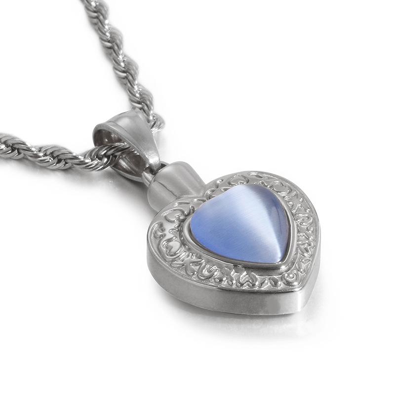 

Позолочений кулон-серце з цирконом з нержавіючої сталі для чоловіків і жінок