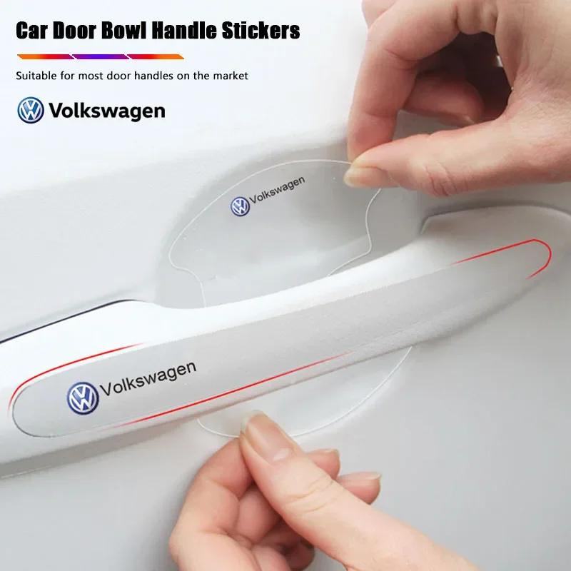 hijk1 ·Car Door Bowl Handle Anti Scratch Film Sticker Protection Accessories For VW GTI Golf Polo Passat CC Tiguan Arteon Magotan Jett