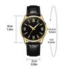 Minimalist Watch for Men Leather Thin Band Business Wristwatch Casual Quartz Watches