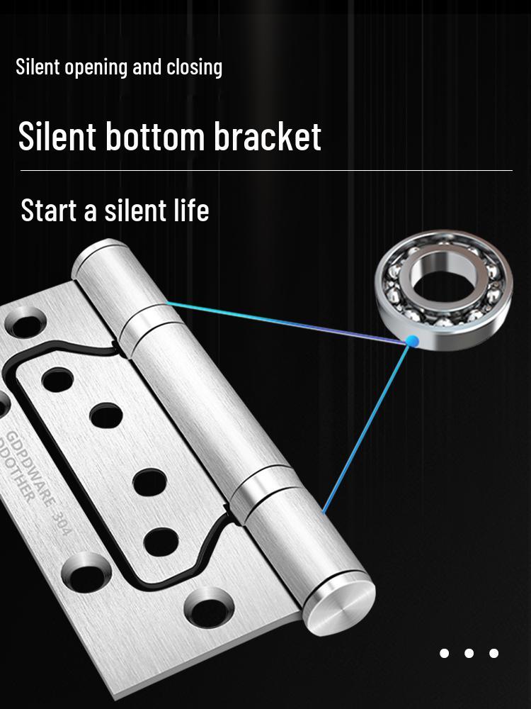 4-inch Silent Bearing Male-Female 304 Stainless Steel Hinge for Wooden Doors