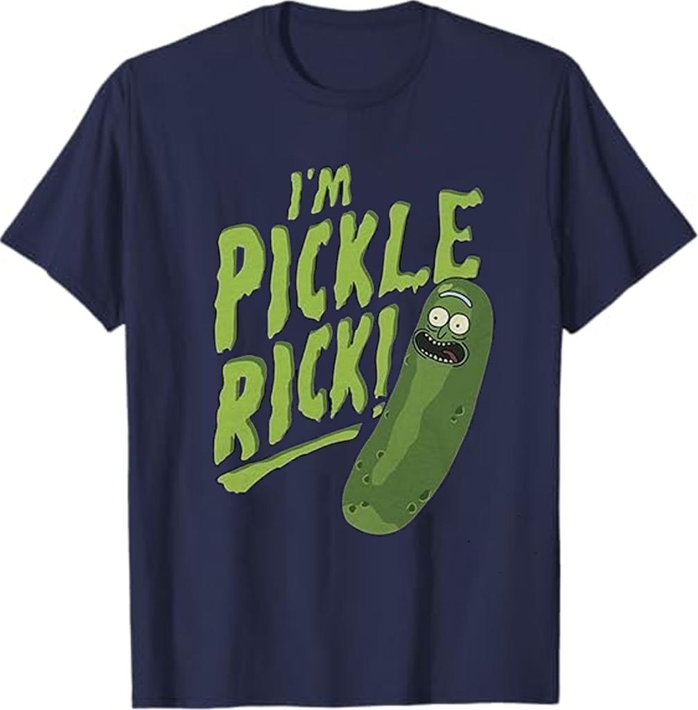 I'm Pickle Rick Mens T Shirt Cool and Funny Morty Design Schwifty Joke Design Streetwear Casual Tee Top Funny Tshits Cotton Tees