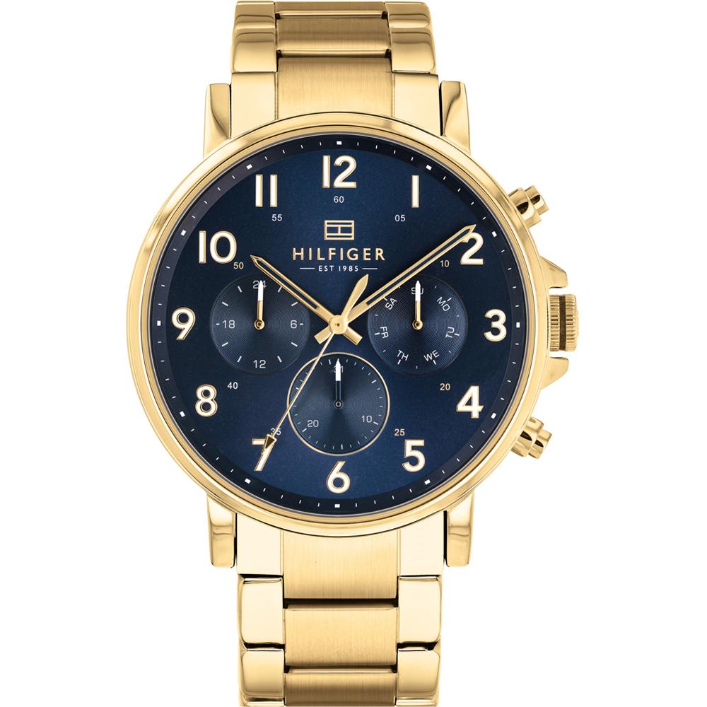 Tommy Hilfiger Historical Collection Blue Dial Gold Toned Stainless Steel Bracelet Men s Quartz Watch 1710384 синий