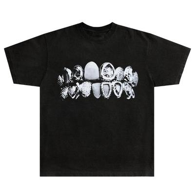 American Retro Men's Y2k Hip-hop Black Shirt 220g Retro Fashion Men's and Women's Streetwear