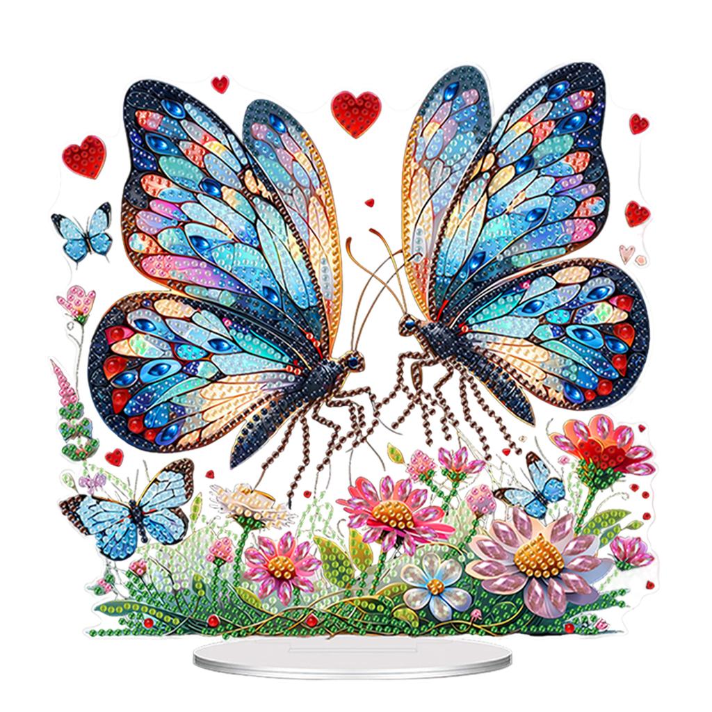 Acrylic 2D Flat DIY Table Top Diamond Painting Ornament Kits Diamond Painting Desktop Ornaments Kit Bedroom Table Decoration
