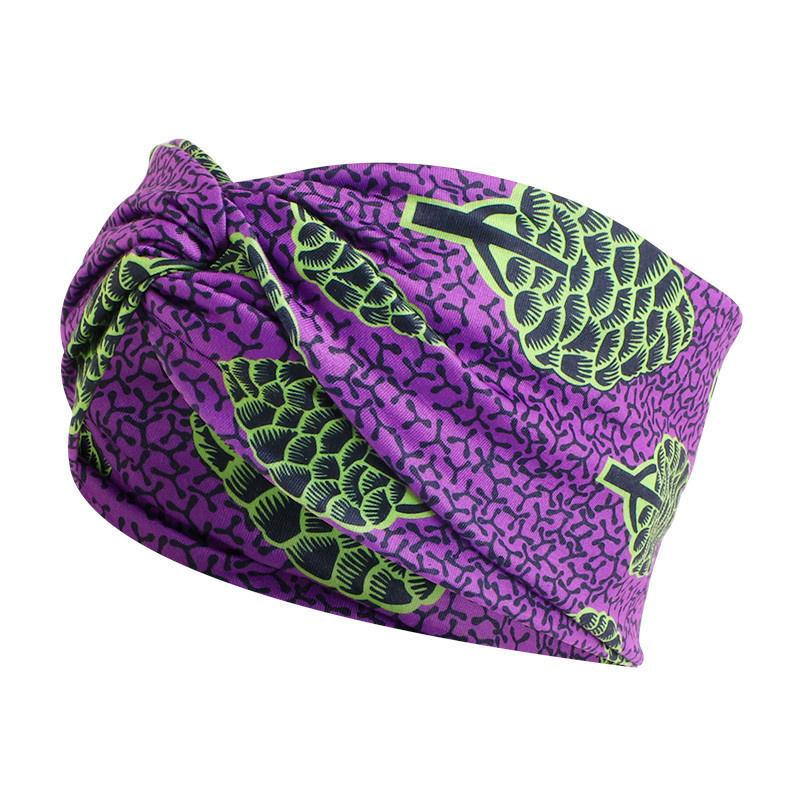 New African Floral Print Headband Twist Style Women's Sports Yoga Elastic Hairband Fashion Salon Make Up Hair Wrap Headwear