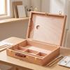 Art Storage Box with Dividers Slim Toolbox Secure for Desktop, Studio