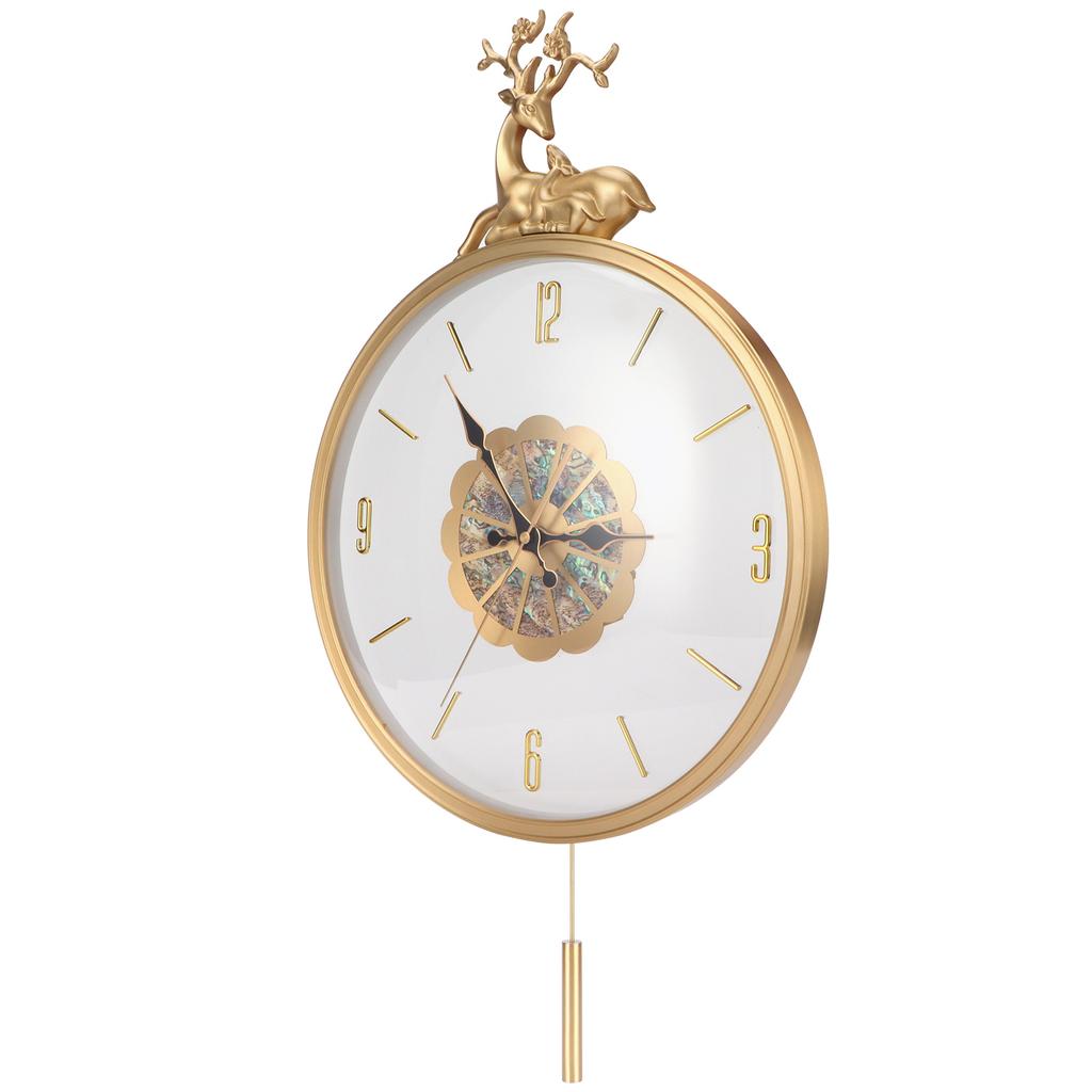 Simple Wall Pendulum Clock Silent Wall Clock for Living Room Bedroom Home Decoration
