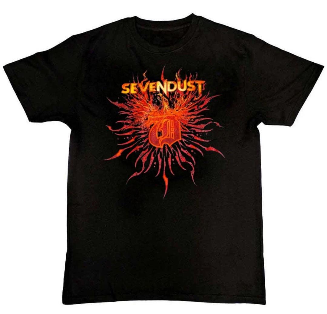 Vintage Sevendust Band Graphic Print Mens T-Shirt XXXL