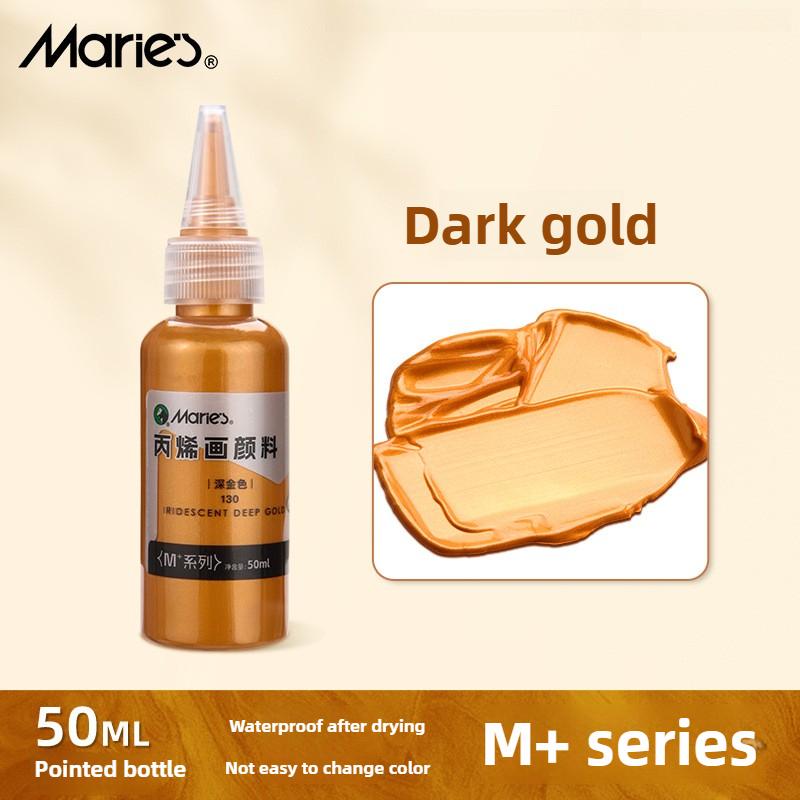 Marie s 25 Colors 50ml Metallic Acrylic Paint Pearlescent Rich Shiny Pigments with Bottle School Art Supplies Stationery