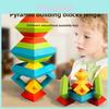 Multifunctional Pyramid Building Blocks Set For Kids With Diy Assembly And Storage Bag