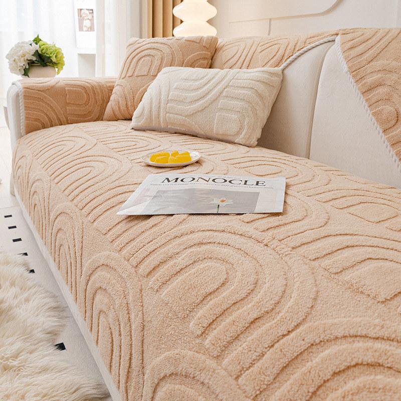 

Зимова накидка на кутовий диван Оксамит для вітальні 1/2/3/4 місний нековзкий плюшевий крісло рушник диван меблі чохол м який теплий 70x70cm 1pc