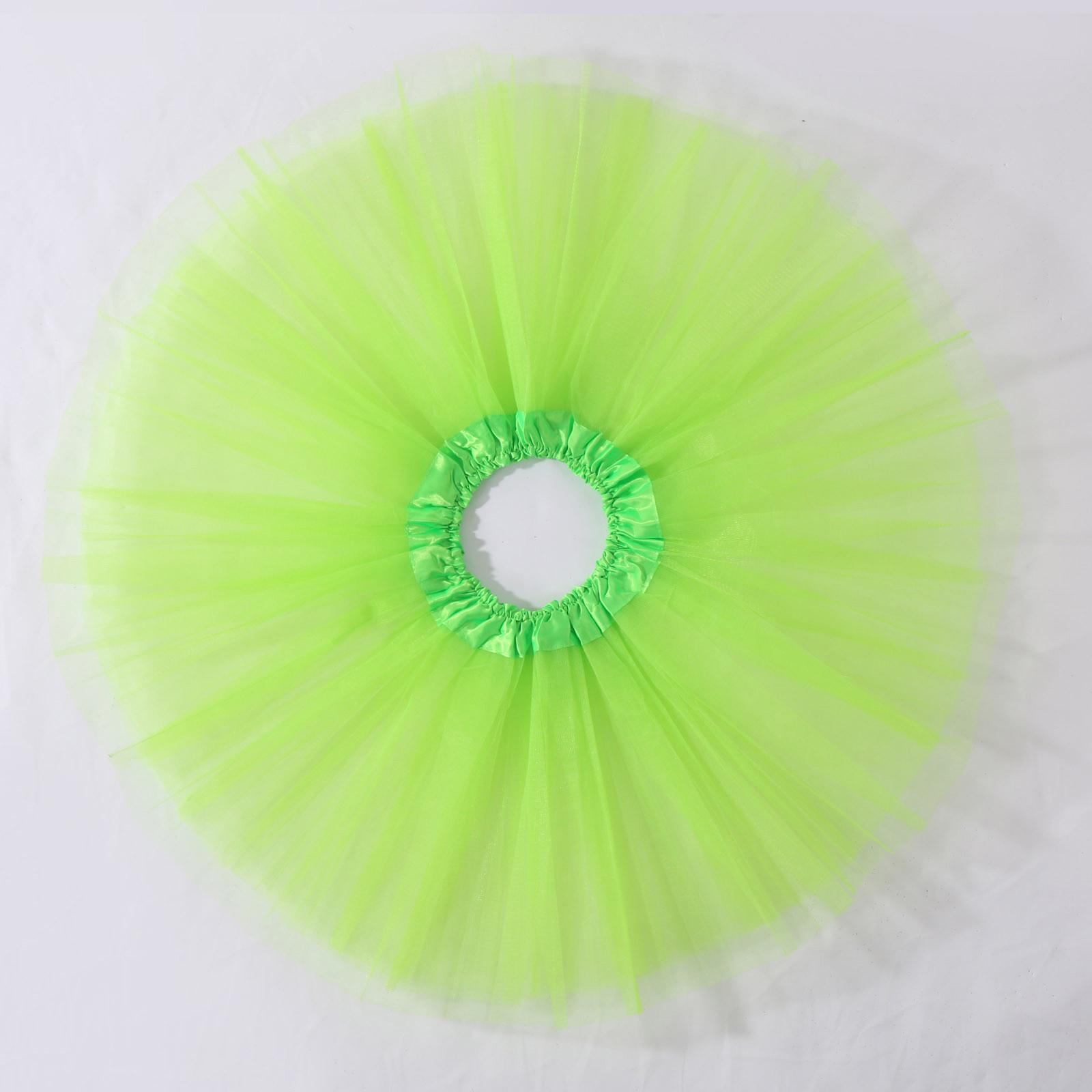 

Юбка для младенцев, 5-слойное платье из тюля для маленьких девочек и малышей One size зелёный