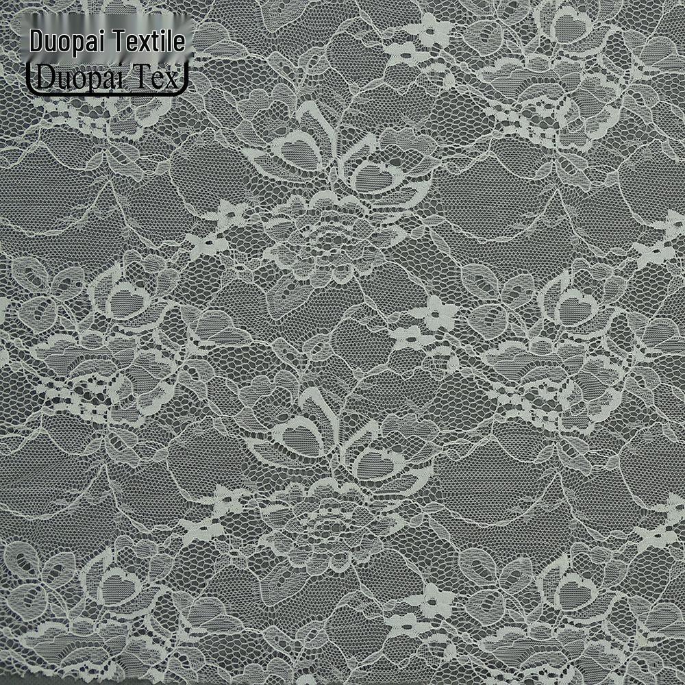 

Gray Summer Trendy Women s High-End Stretch Lace Jacquard Wedding Dress Fabric