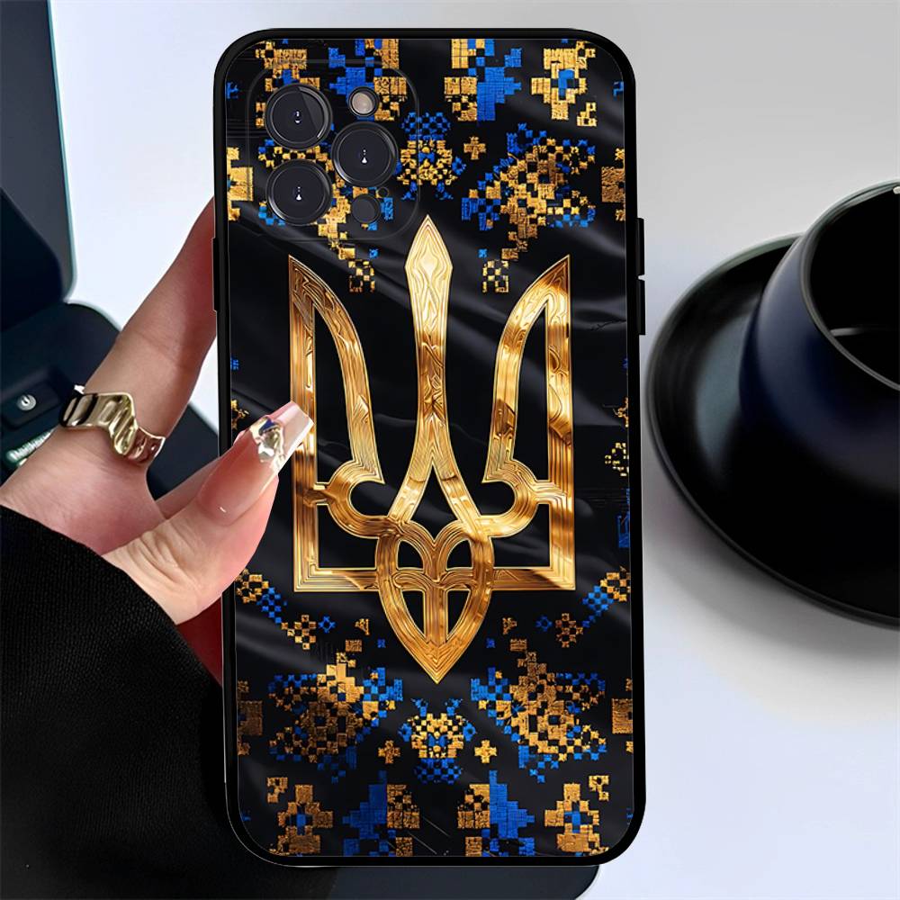 U-Ukraines Flag Phone Case For IPhone 17 16 14 15 13 12 11 Pro Max Plus Silicone Soft Cover