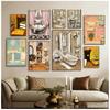 Retro Victorian Bathtub Vintage French Bathroom Tub Poster Canvas Painting Print Wall Art Picture for Bath Room Home Decor