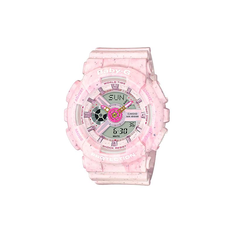 

Casio BABY-G Summer Ice Cream Macaron Color Waterproof and Shockproof Movement Quartz Movement Resin Strap Japanese and Korean Watch BA-110PI-4APRD розовый