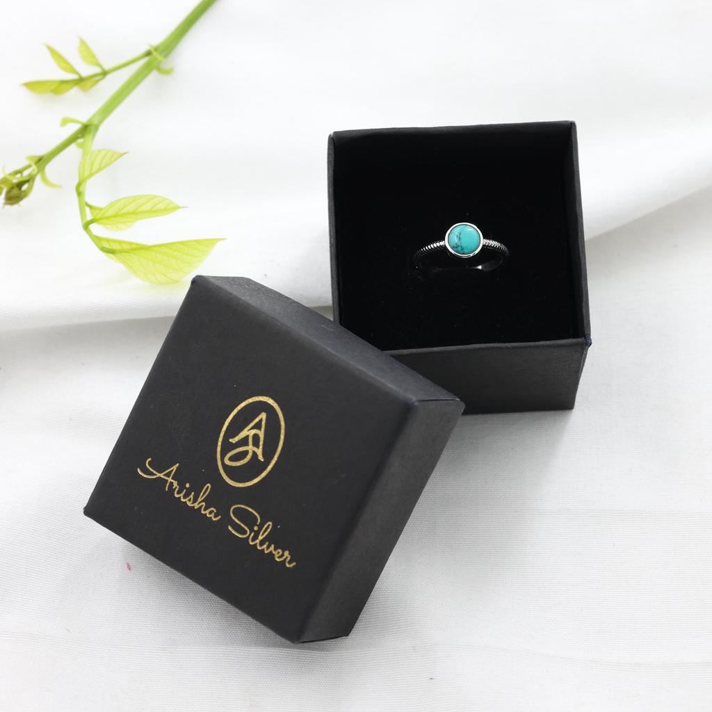 Turquoise Silver Ring, Women Jewelry, 925 Sterling Silver Handmade Jewelry, Silver Handmade Ring Ar8939
