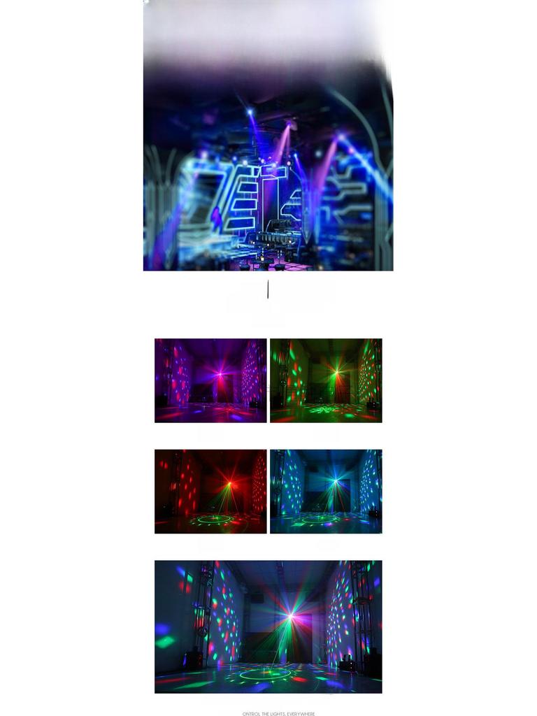 Colorful Voice-Controlled Rotating Stage Lights - LED Magic Ball & Laser