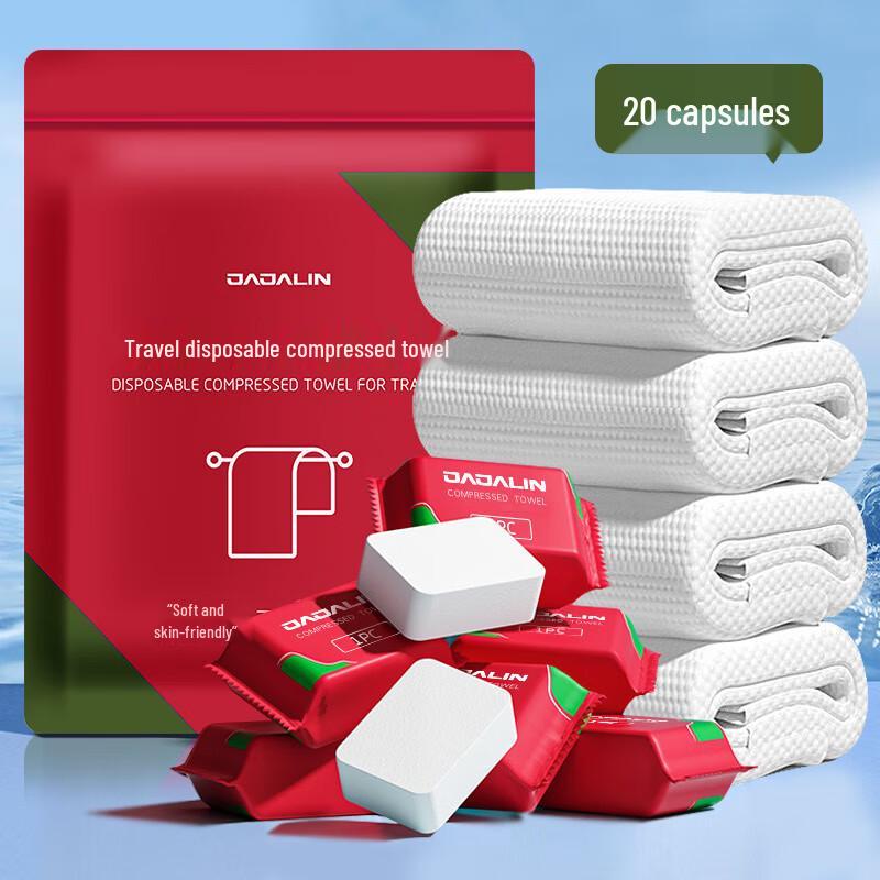 JAJALIN 20-Count Portable Disposable Compressed Face Towels