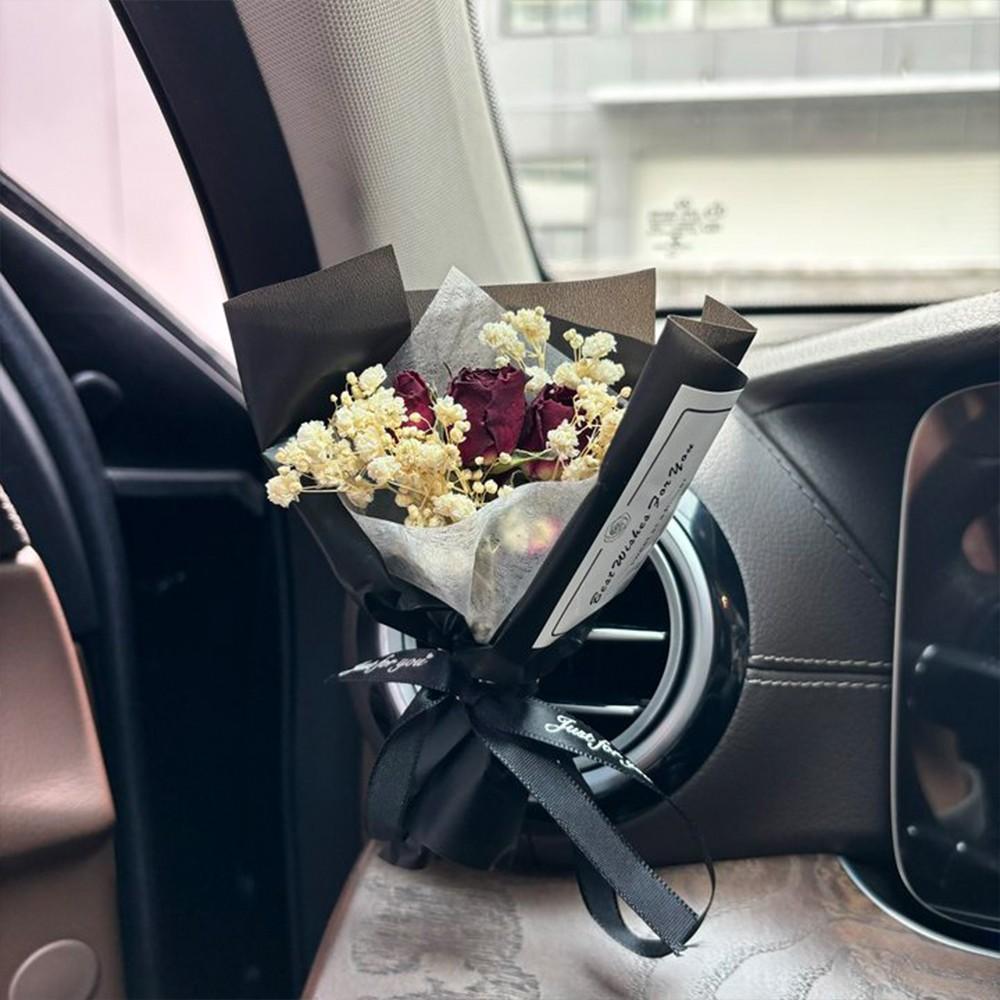 KJOY 4 PCS Dried Flower Car Air Freshener Aromatherapy Interior Air Outlet Decoration Accessory for Vehicle Room Decoration