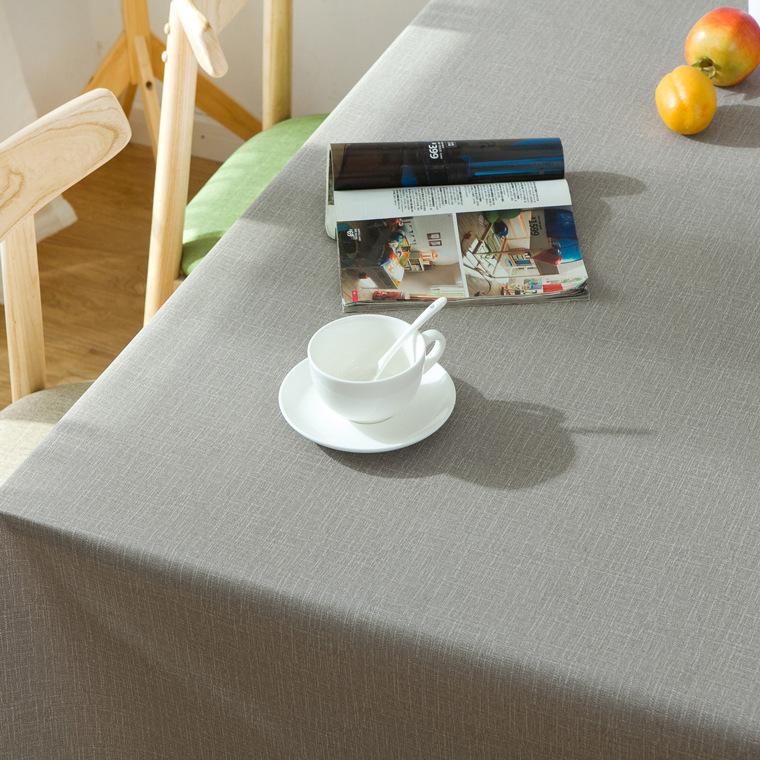 New Waterproof And Oil-Proof Leave-In Tablecloth Anti-Scalding Tablecloth Plaid Pvc Household Dining Table Coffee Table Mat Plastic Round Tablecloth