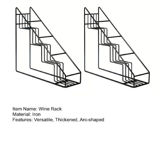 Gestuftes Weinregal Trapezförmiges Stufendesign Metall-Lagerregal 4-Flaschenhalter Küchenorganizer Kaffeesirup-Behälterregal