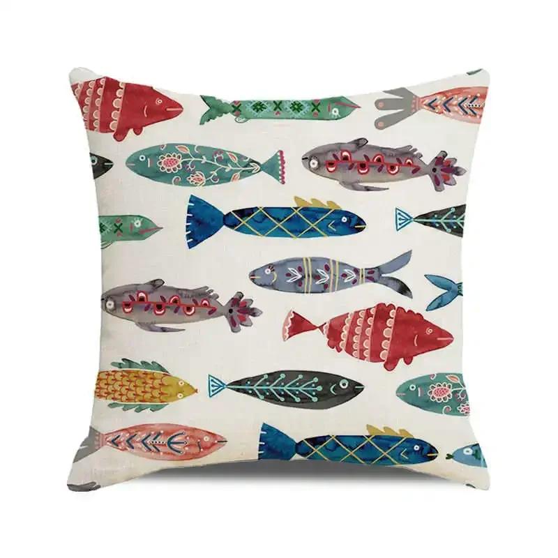 Beautiful Fish Pillowcase for Pillow Shark Pillow Case Decorative Cushion for Elegant Sofa Pillow Cover Interior for Home Decor