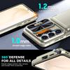 With Card Holder Sliding Camera Cover And Stand For Samsung Galaxy S26 Ultra Phone Case, Anti-Fall PC+TPU Wallet Case-Champagne