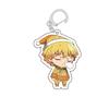 Demon Slayer Kimetsu no Yaiba Anime Pajamas Series Tanjiro Kamado Tokito Muichiro Acrylic Double Sided Lovely Keychain Transparent