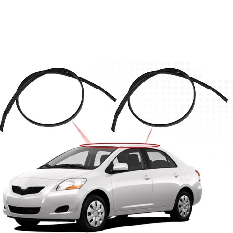 2pcs Weather Sealing Strips Automotive Accessories Left Right Side Roof Drip Moulding Trim Set 75551-52160 75552-52140