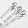 2pcs 925 Sterling Silver Extended Chain with Lobster Clasp Necklace Connectors for DIY Jewelry Making Bracelet Cloth Accessories