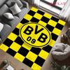 Borussia Dortmund Logo Teppich für Wohnzimmer Schlafzimmer Zuhause Sofadekoration, rutschfeste Bodenmatte für Kinder