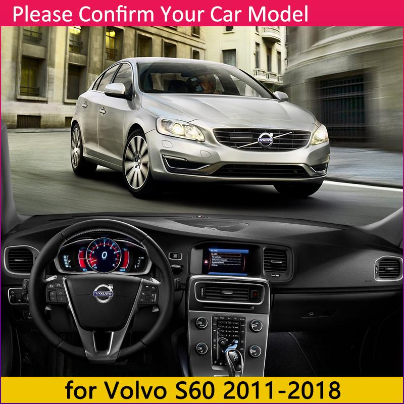 for VOLVO S60 2011 2012 2013 2014 2015 2016 2017 2018 Anti-Slip Mat Dashboard Cover Pad Sunshade Dashmat Carpet Accessories Rug