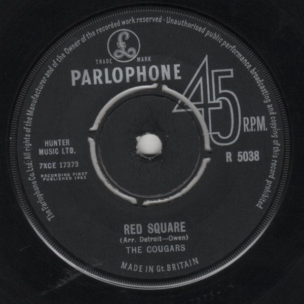 

7inch Record COUGARS - Red Square R5038 Parlophone 1963 UK Rock Used