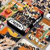 Haikyuu! Trading Cards, LOMO Cards, and Accessories, featuring Hinata Shoyo, Kageyama Tobio, Kuroo Tetsuro, Tsukishima Kei, and Sugawara Koushi. Karas