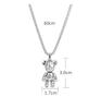 Movable Bear Pendant Necklace Hip Hop Men and Women Punk Couple Sweater Chain Female Bracelet Earring Jewelry Gifts